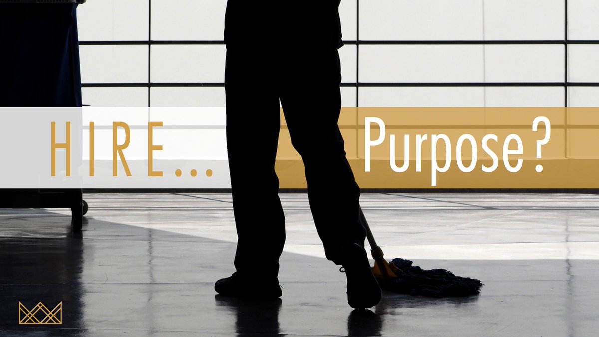 Is your heart &amp; mind linked to a sense of purpose in your profession? Life is too short. Learn from a janitor: bit.ly/Purpose_Crown #lovework #executivesearch