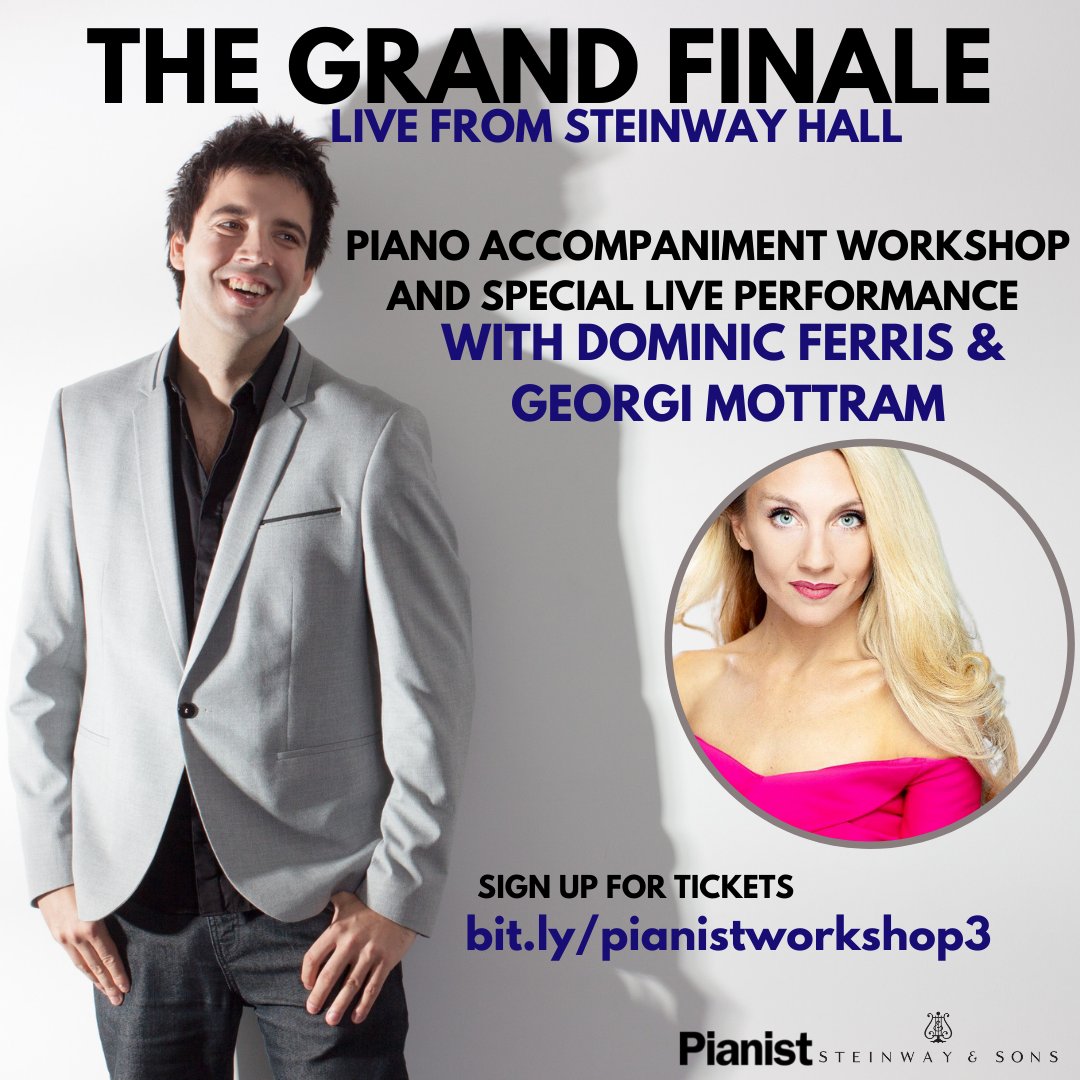 Join us LIVE from Steinway Hall London on 20 July at 7pm BST for the final Virtual Piano Workshop series hosted by Steinway Artist @domferrismusic! The webinar focuses on piano accompaniment and how to feel comfortable playing for a soloist ➡️ fal.cn/3gRsz