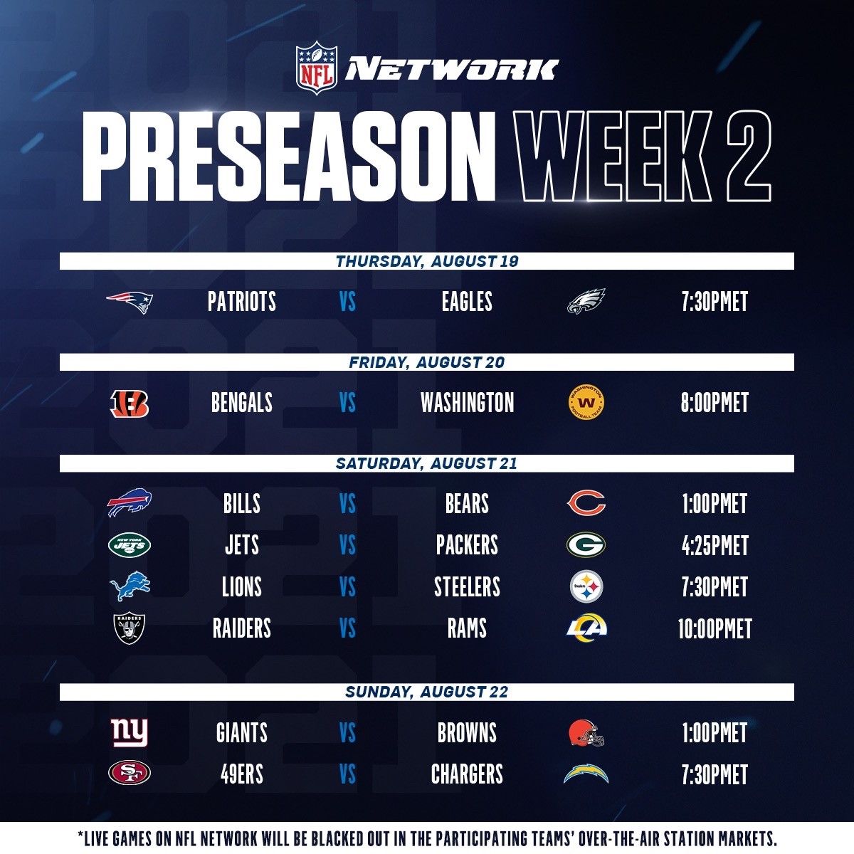 live preseason games