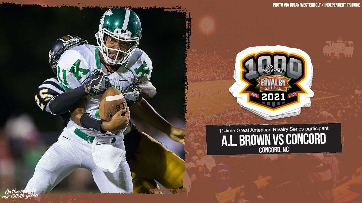AmericanRivalry's tweet photo. The winner of the A.L. Brown vs Concord game claims the Victory Bell. The 🔔 was donated by Southern Railroad, and is painted the colors of the victorious school.

RT if the "𝗕𝗮𝘁𝘁𝗹𝗲 𝗳𝗼𝗿 𝘁𝗵𝗲 𝗕𝗲𝗹𝗹" is the best rivalry in the country. https://t.co/cS2bPMAiPT