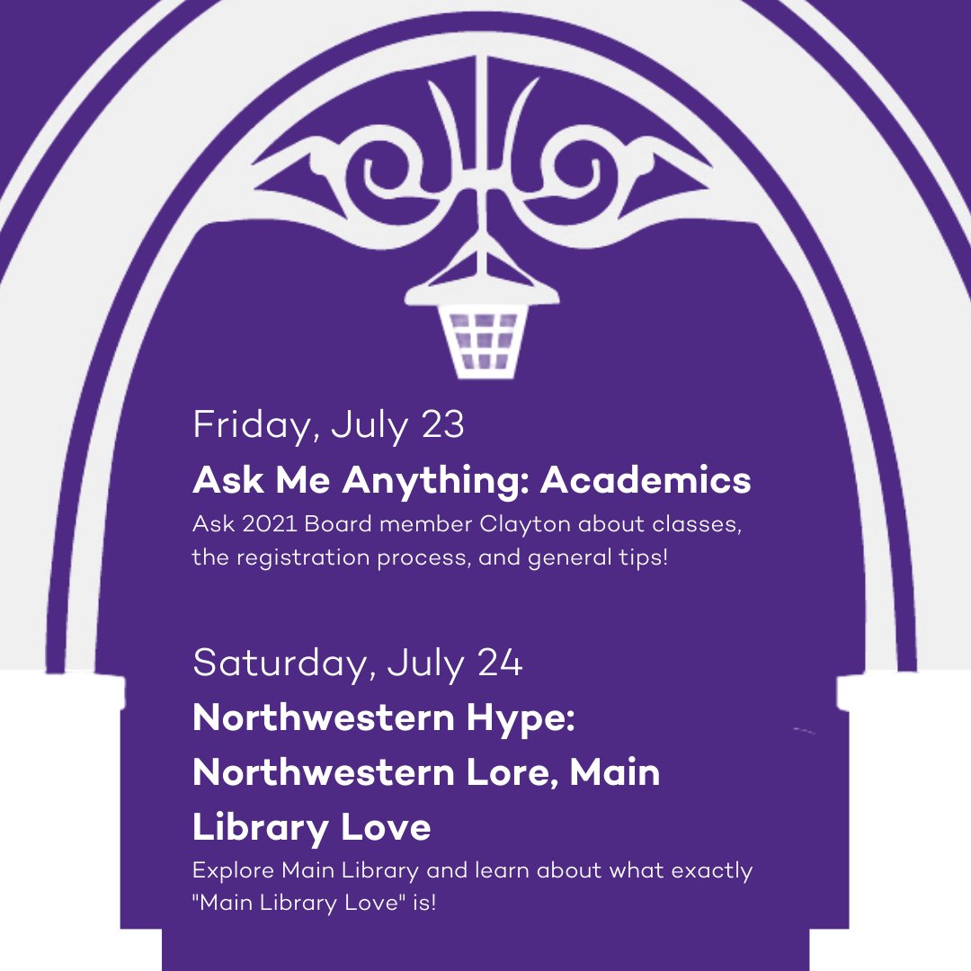 From tips on time management &amp; hearing from students on how to build community in extracurriculars, to learning about academics and Main Library Love, here is a lil snapshot of what to look out for on this week’s Before the Arch!! #NU2025 #NUtransfers 😻

instagram.com/wildcatwelcome