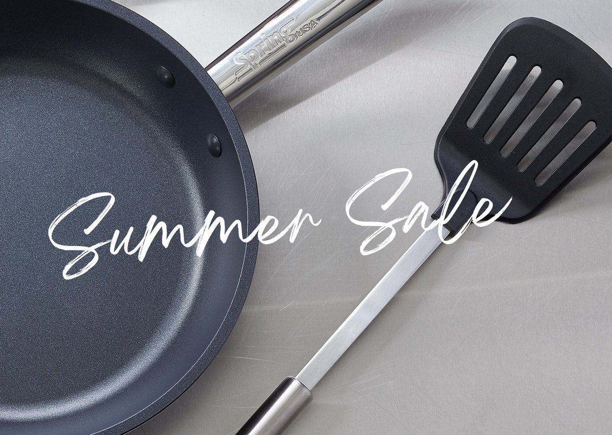 SpringUSA's tweet photo. The Spring USA Summer Sale is happening now! Shop our select inventory of professional cookware, utensils, buffetware, and more – on sale up to 90% off MSRP. Bring home the quality and durability of Spring USA today!

Visit the link here to access the sale https://t.co/c8lVUQhZyO https://t.co/kXER50Savm