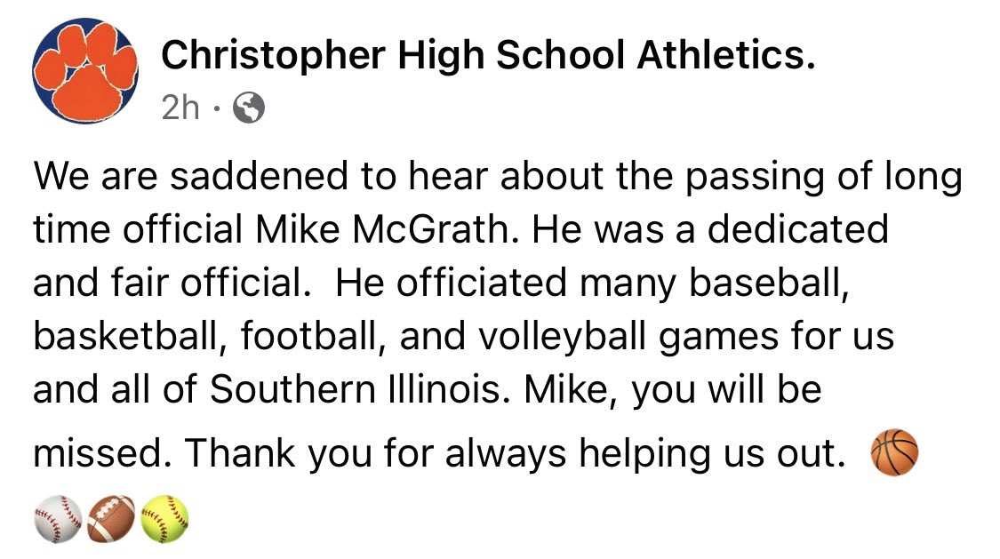 Thoughts and prayers to Mike’s family and friends.