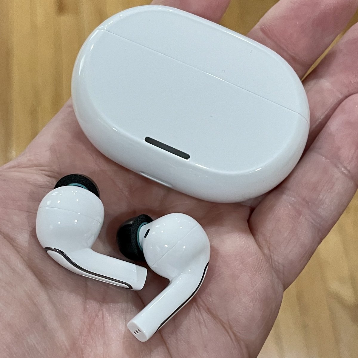 Just in: <a href="/olive_union/">Olive Union USA</a> Olive Pro. I find this new category of over-the-counter wireless earbud/hearing aids fascinating. Can purpose-built products remain differentiated from boosted hearing modes in AirPods/Galaxy Buds/etc.?  #wearables #hearables
