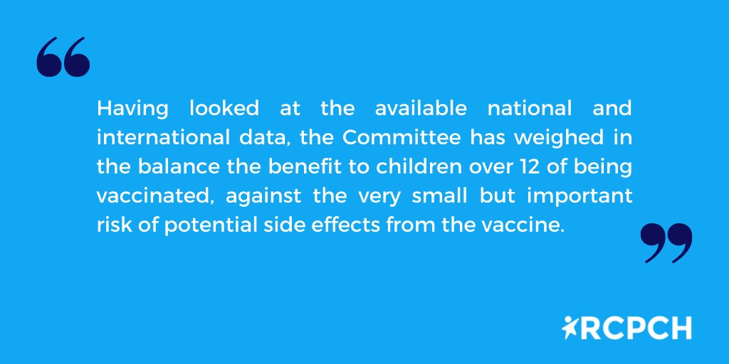 RCPCHtweets's tweet photo. RCPCH responds to JCVI advice regarding children and COVID-19 vaccination:
https://t.co/vKQ5XMGQrr https://t.co/wcNcyGWGqZ
