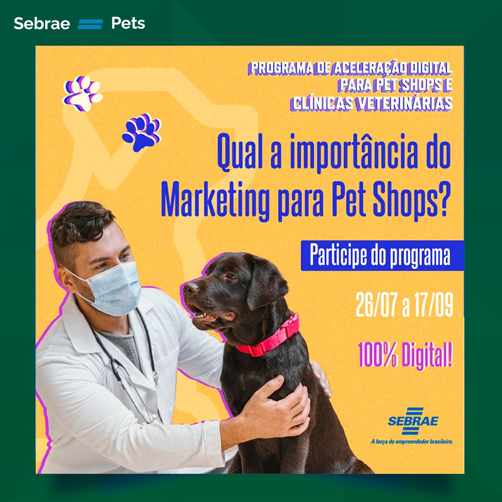 SebraeParaiba's tweet photo. Conte com o Programa de Aceleração para impulsionar o seu negócio de uma vez por todas. Participe!
#Sebrae #SebraePB #PetShops #ClinicaVeterinaria #MarketingDigital https://t.co/j8yRevGcpJ