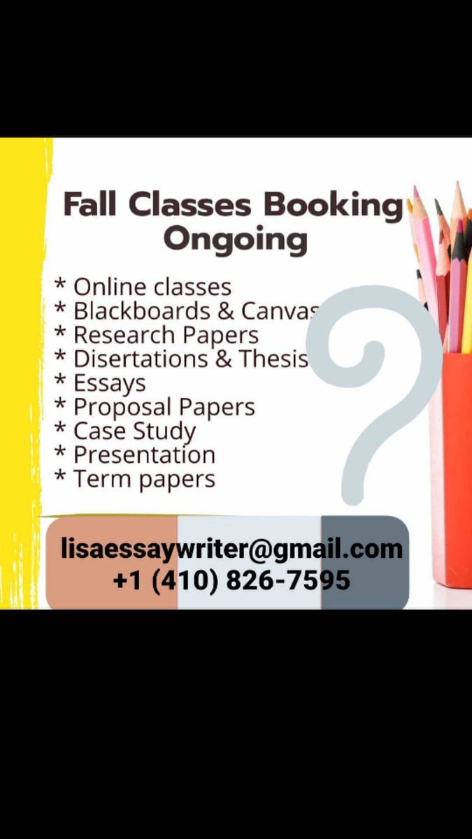 LisaEssay's tweet photo. Assignment Help: 

Essay writing
Research paper
Article writing
Online classes
Fallclasses

#FAMU23 #UCLA22 #USU24 #SU24 #SENECACOLLEGE #CU23 #bamabear #BAMA #BHSU #universityofalbert #abe2022 https://t.co/l5bOt2JMlL