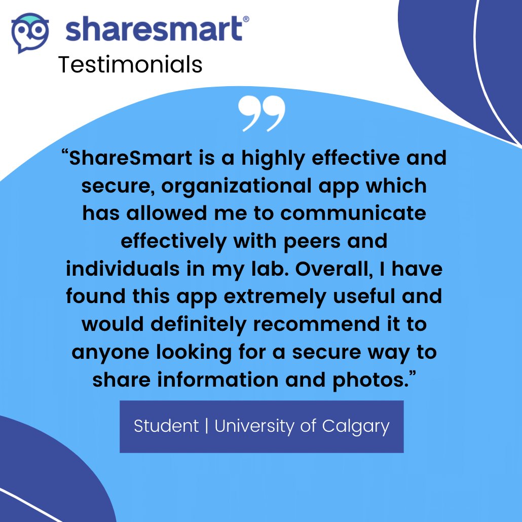 ShareSmartApp's tweet image. Here is what our customers are saying! ShareSmart&apos;s secure, real-time consultation platform helps make every step of your daily workflow seamless. Book a demo to learn more today!

#ShareSmart #HealthCommunication #SupportHealthcareWorkers #HealthTech #EnhanceCare #CompliantTech