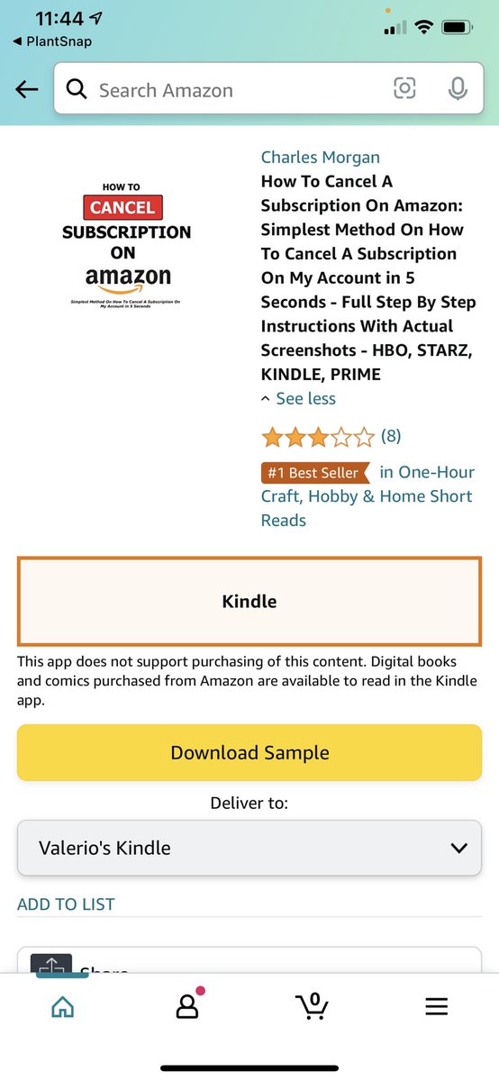 valit's tweet image. So, I’m trying to cancel a subscription on @Amazon. I can’t find how to do it but Amazon will sell me a book that can teach me how to do it.