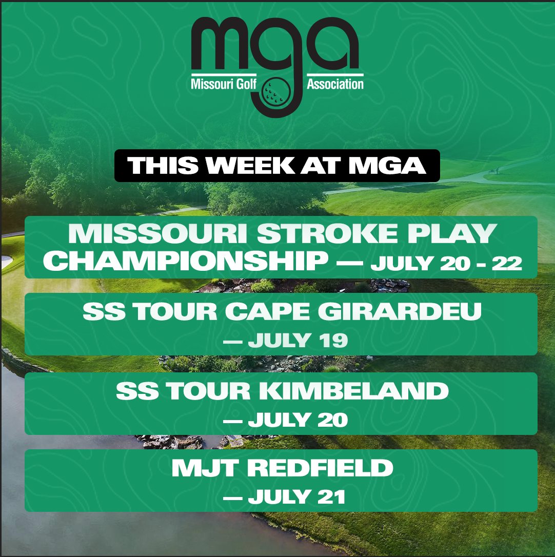 Happy Monday, Missouri‼️ Here's what to look forward to this week at the Missouri Golf Association⬇️