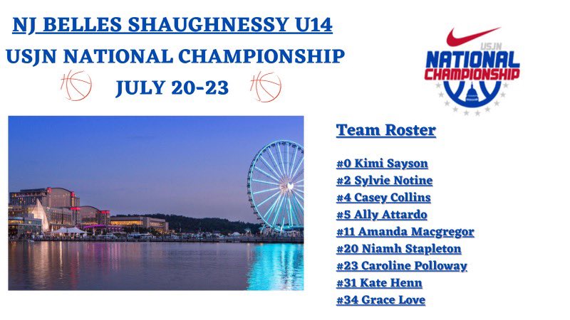 NJ Belles 2025 - Shaughnessy will be in National Harbor, MD!! Looking forward to a great week of basketball!! @njbelles @GthingBBall @NYGHoops @NJGhoops @NJLadiesHoops @CoachTinyGreen