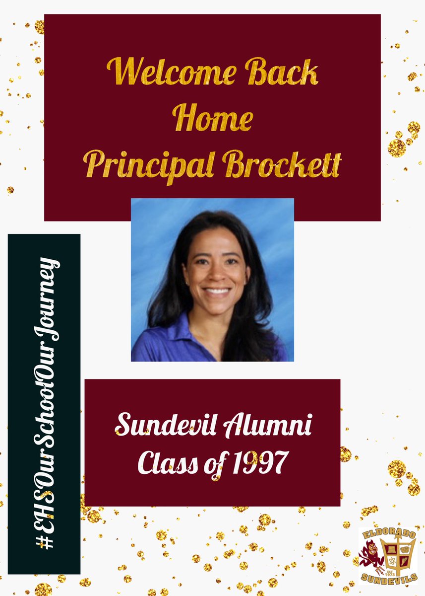 EHS_SparkyPride's tweet photo. Congratulations to our new leader, @Jayhawk_Pride. The Sundevil student, staff and community are excited to have you back home! #ehsourschoolourjourney #ehsalumni https://t.co/fjDZcS8udU