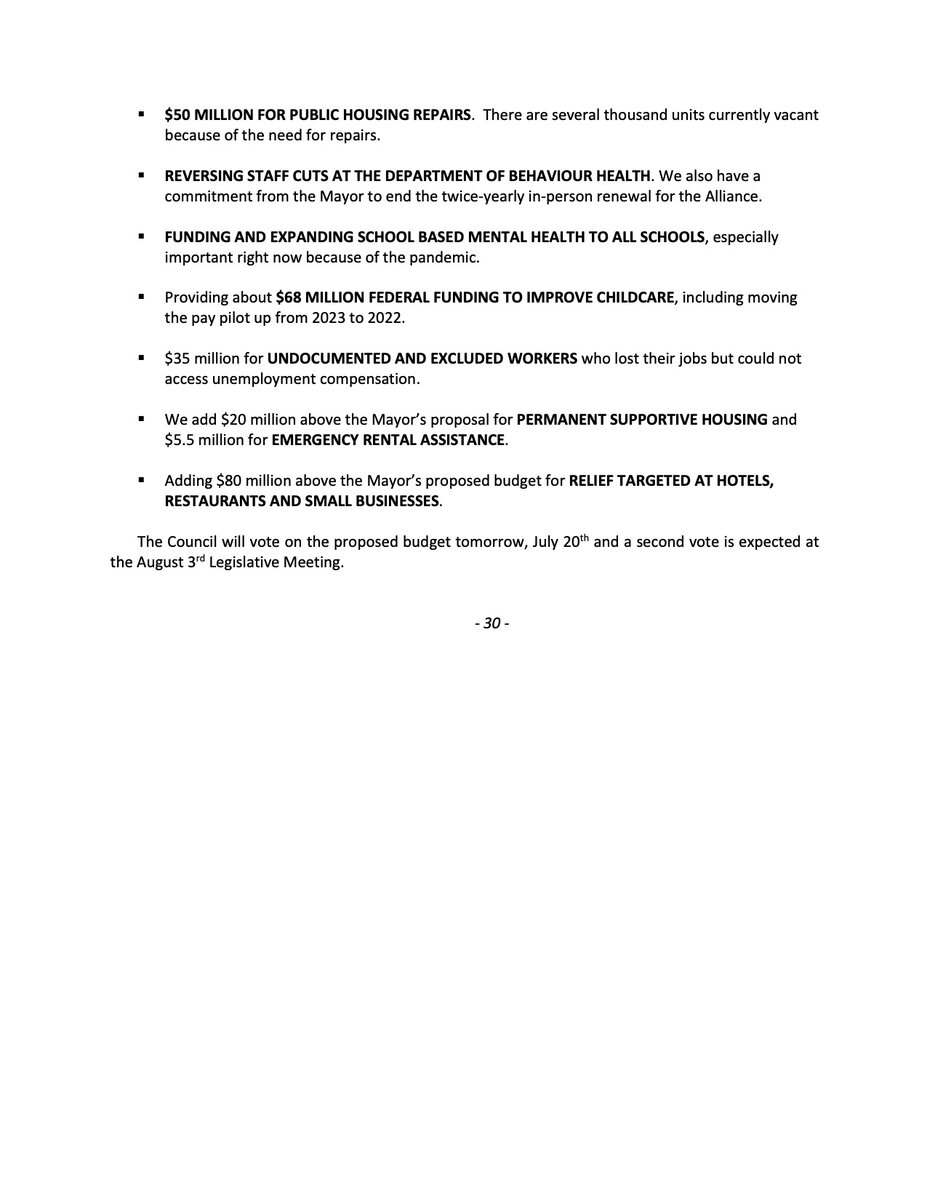 ChmnMendelson's tweet photo. I believe this budget proposal can be transformative for District residents. My goal was to increase equity in education, jobs and access to justice. We also focused on funding programs to improve the quality of life for DC residents
My full statement: https://t.co/5zFjpMlRXx https://t.co/LWgPzFtpMc