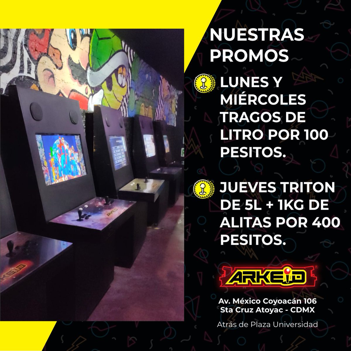 Comenzamos la semana con toda la actitud y ya te estamos esperando en #Arkeid para que aproveches todas nuestras promociones. ¿Qué día vendrás?
*Aplican restricciones.