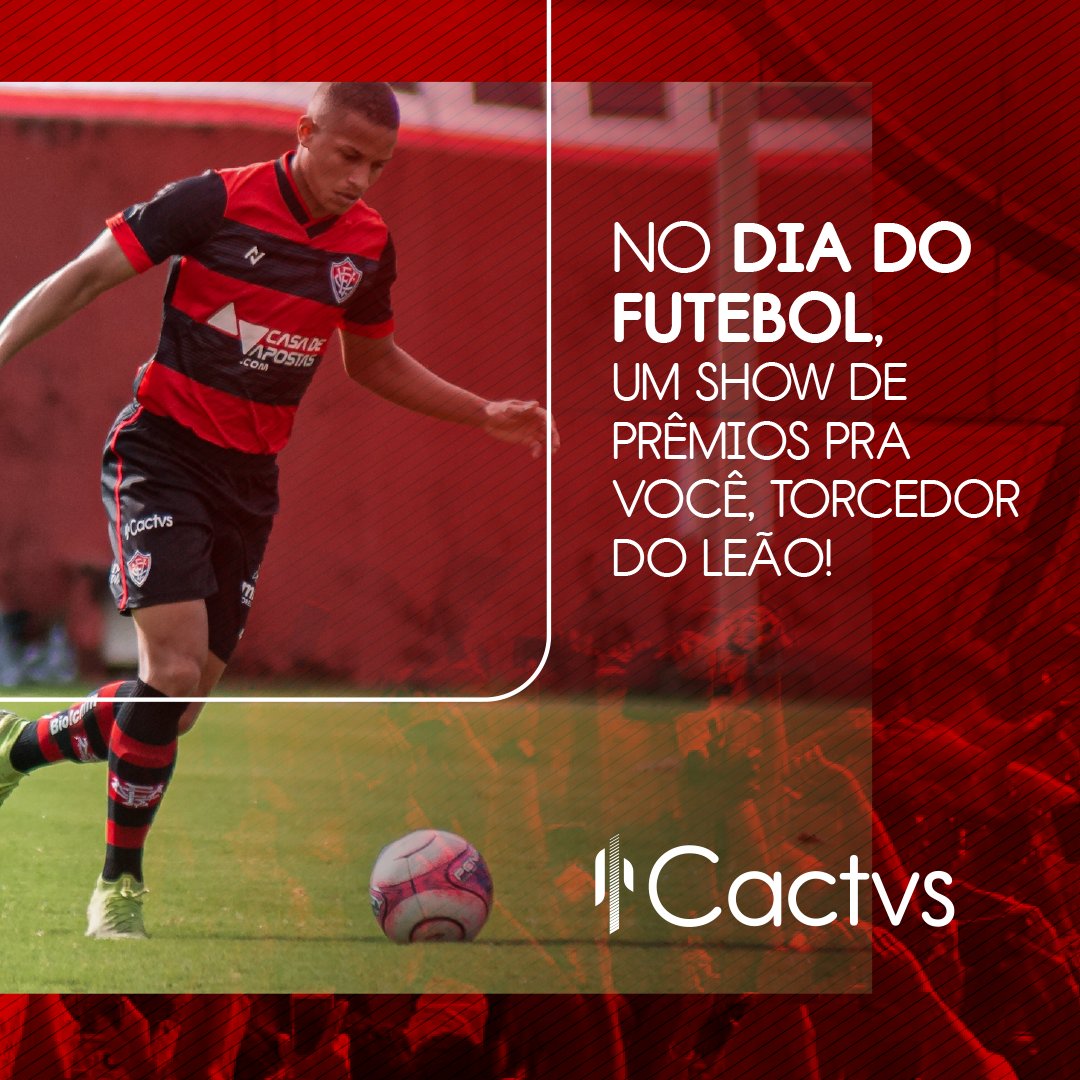CactvsSa's tweet photo. No #DiadoFutebol, muitos prêmios para você torcer ainda mais pelo @ecvitoria! Para participar é só baixar o aplicativo da Cactvs, abrir sua conta e comprar qualquer produto Cactvs pelo próprio aplicativo 🦁🌵
#ECV #CactvsSorteio #PegaLeão https://t.co/4cFjEGOSWf