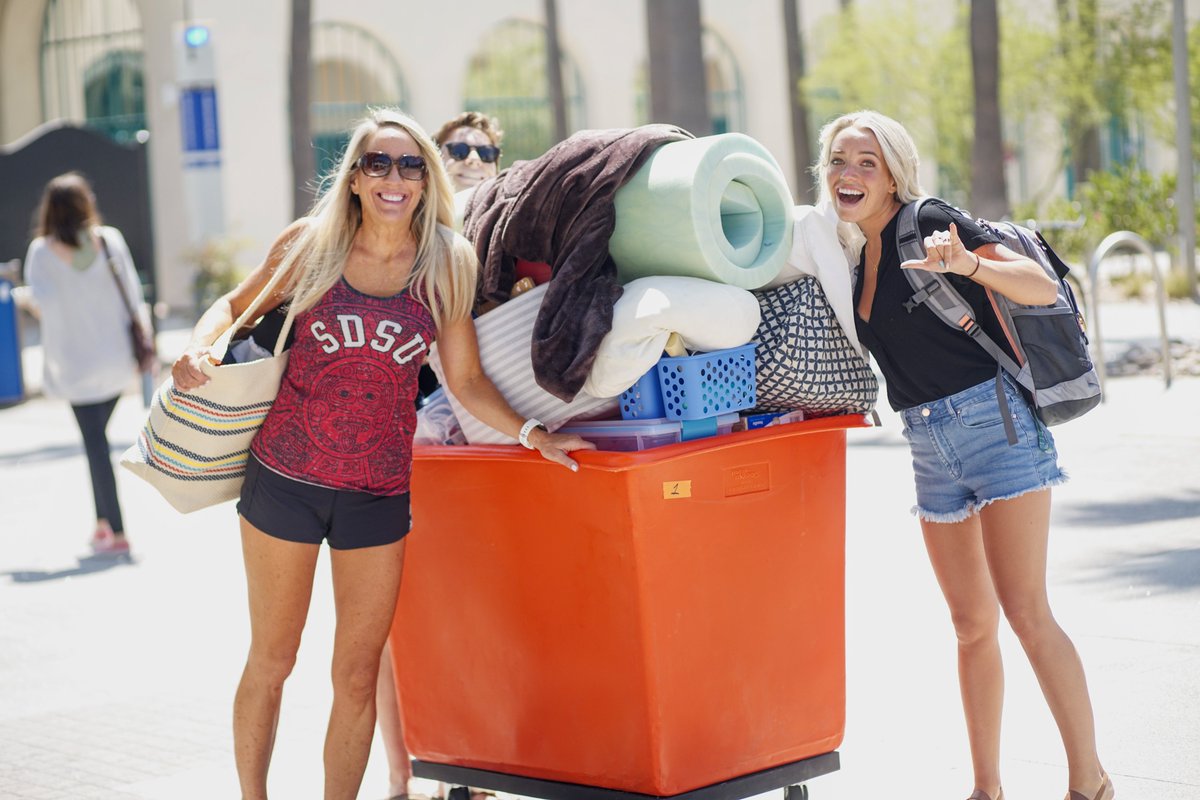 SDSUAdmissions's tweet photo. It is officially one month to move-in day for most freshman living on campus this fall! Check out the @SDSUhousing website to take virtual tours of the residence halls and learn more about residential life at SDSU. 

https://t.co/23UDBY57K9 https://t.co/iF9be5jdLB