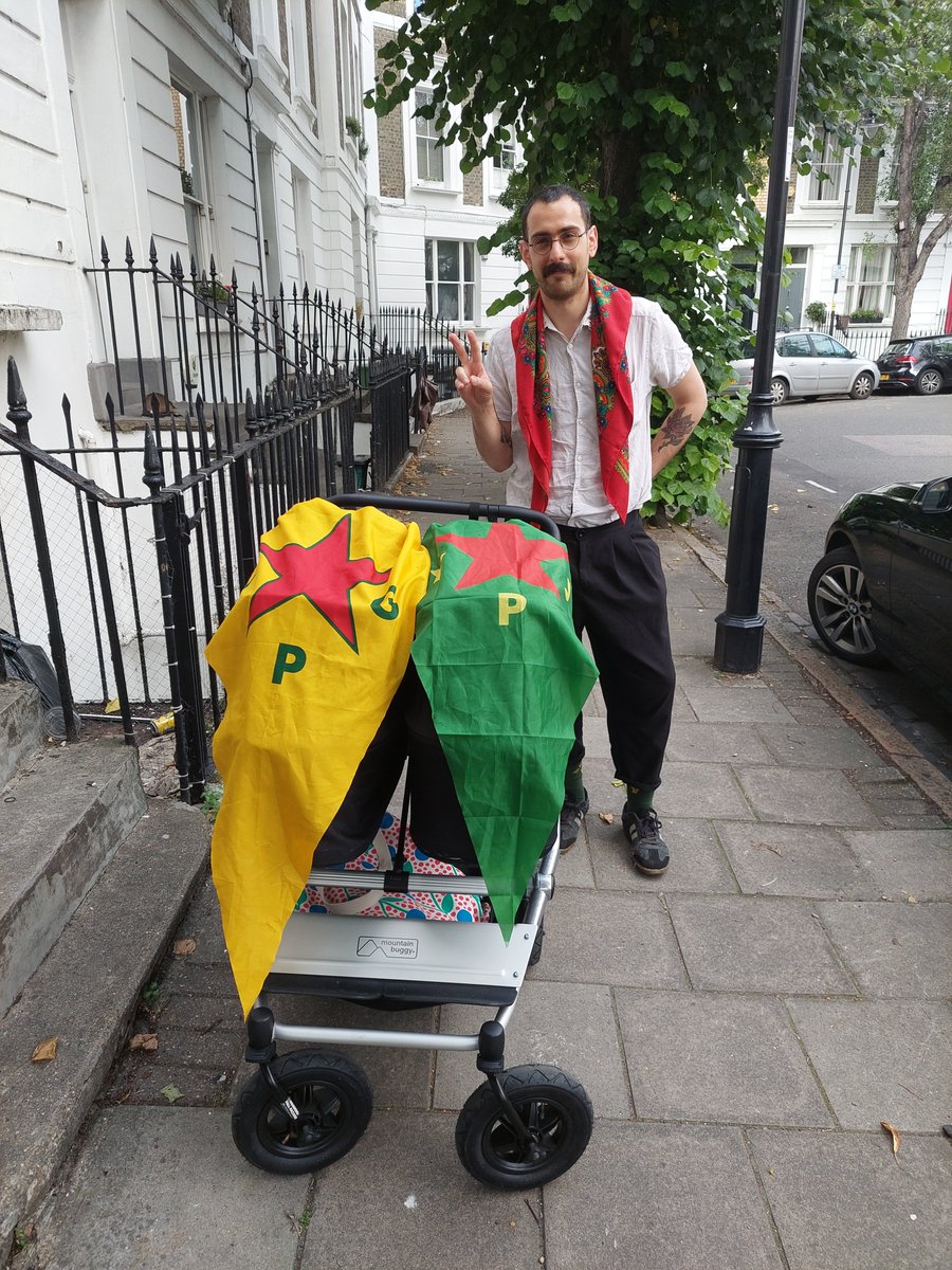 historyastheory's tweet image. On the anniversary of the #RojavaRevolution, Heval Rosa and Heval Lukas demand #Status4NorthandEastSyria