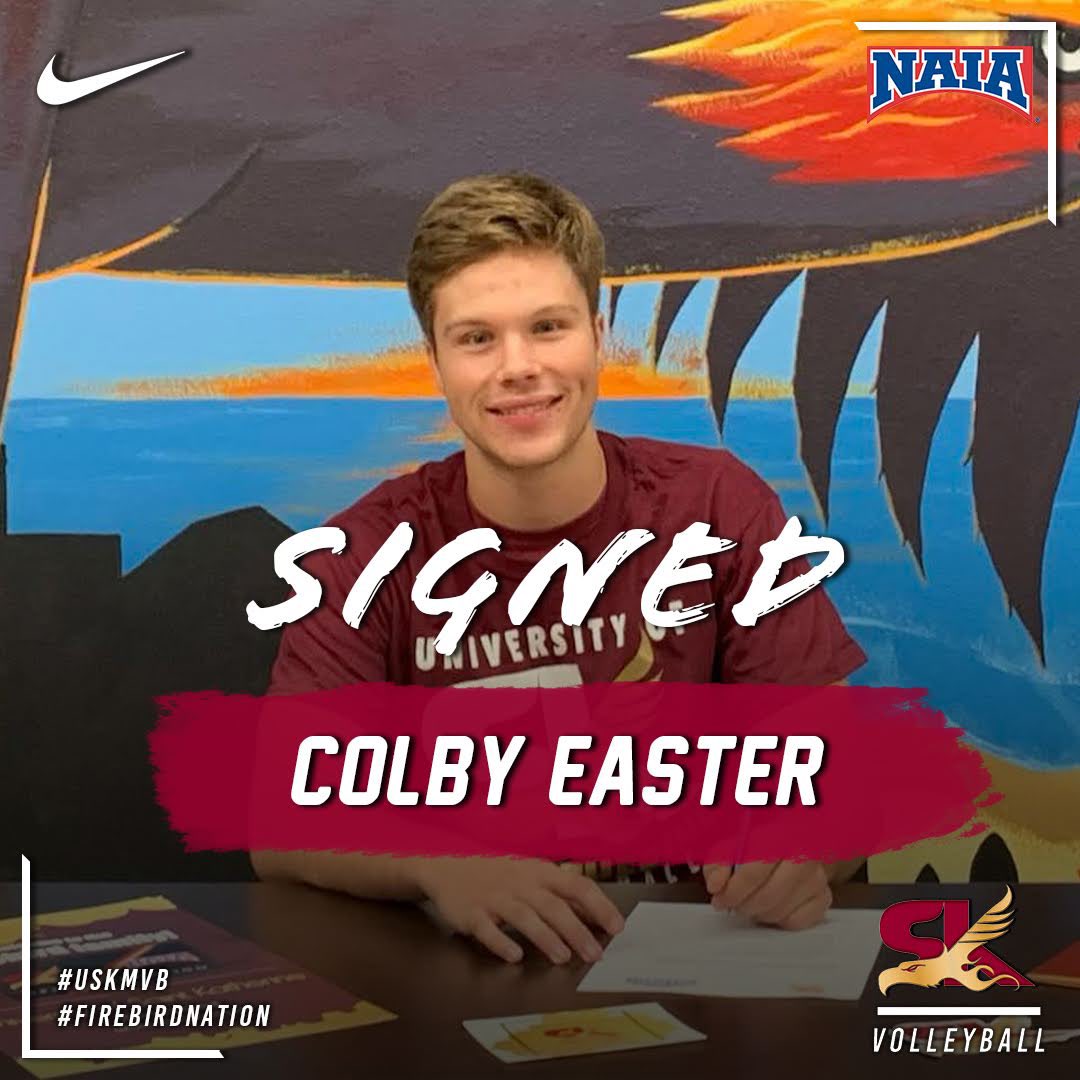 UskMvb's tweet photo. 🏐Men’s volleyball is excited to welcome lefty opposite, Colby, to the Firebird family! Fun fact: He’s the 4th lefty on the squad (5th if you count Coach Danko).🔥🦅
.
.
.
.
.
.
.
.
#volleyball #volleyballlife #lefty #mensvolleyball #naia #calpac #firebirdfamily #firebirdnation https://t.co/4CW3HTVQFl