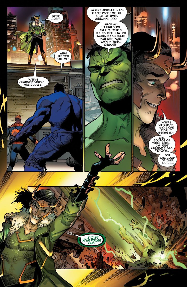 That time Loki kicked Immortal Hulk's ass.

Who's puny now mortal.