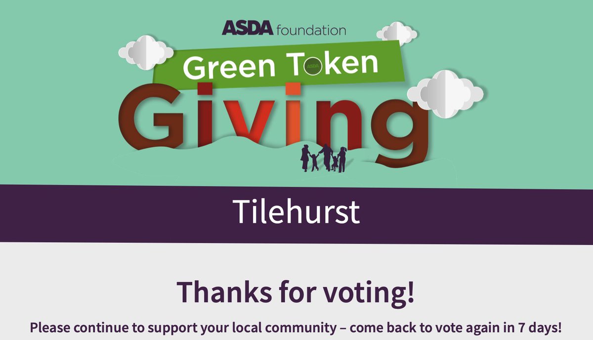 SadakaGives's tweet image. Consider supporting us via the @AsdaFoundation #greentoken scheme by selecting the @asda #Tilehurst #rdguk store 🙏
You can vote once every week 🍴
👉 asda.com/green-tokens