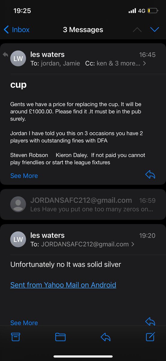 The Hound have regrettably entered Administration due to the league charging ONE THOUSAND POUND for a flimsy runners up trophy 😂😂 fooling no one les solid silver