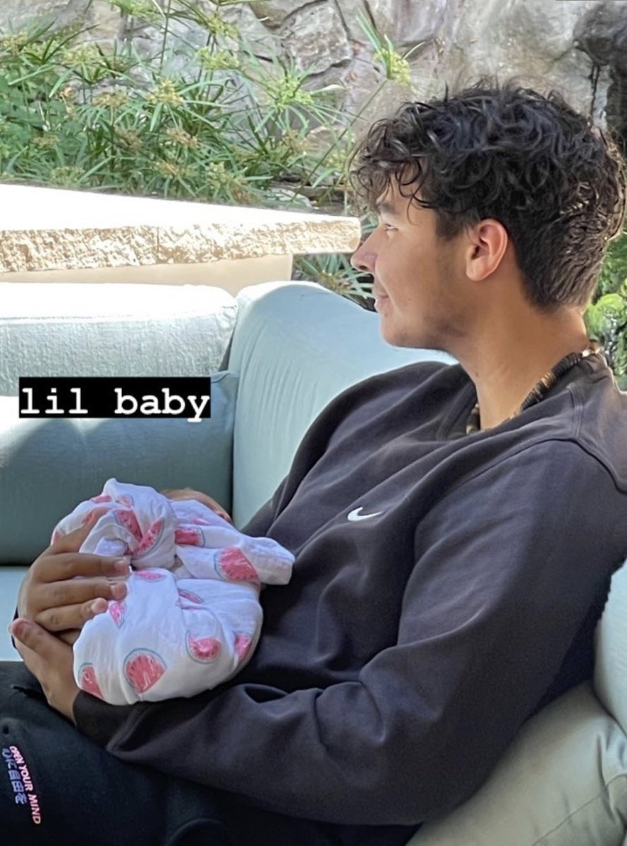 Halsey's youngest brother, Dante, with Ender 🥺🍼 (ig: danteee.f)