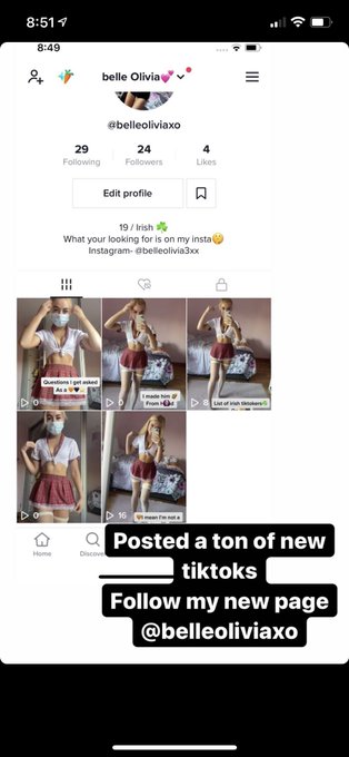 NEW TIKTOK! Follow and check out my newest naughty videos 🙊 username is @belleoliviaxo https://t.co/