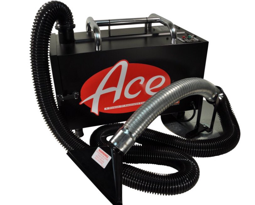 AceFume's tweet photo. Going to @Fabtech this year?  So are we.  Stop by our booth and see our popular line of American-manufactured welding fume extractors.  Booth B37015.  #FABTECH2021 https://t.co/tjBvVY8dbI