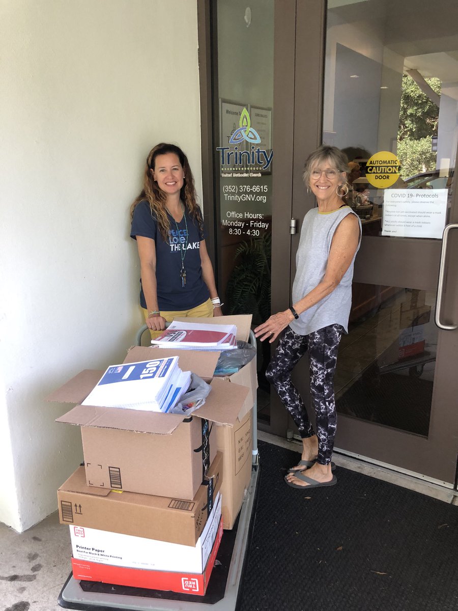 FANTASTIC DONOR ALERT:
 
Faith-based partners like <a href="/TrinityGNV/">Trinity United Methodist Church</a> make our #BackToSchool Drive possible! This year, they gathered supplies to benefit local youth in foster care. Thank you so much for opening up your hearts and donating!