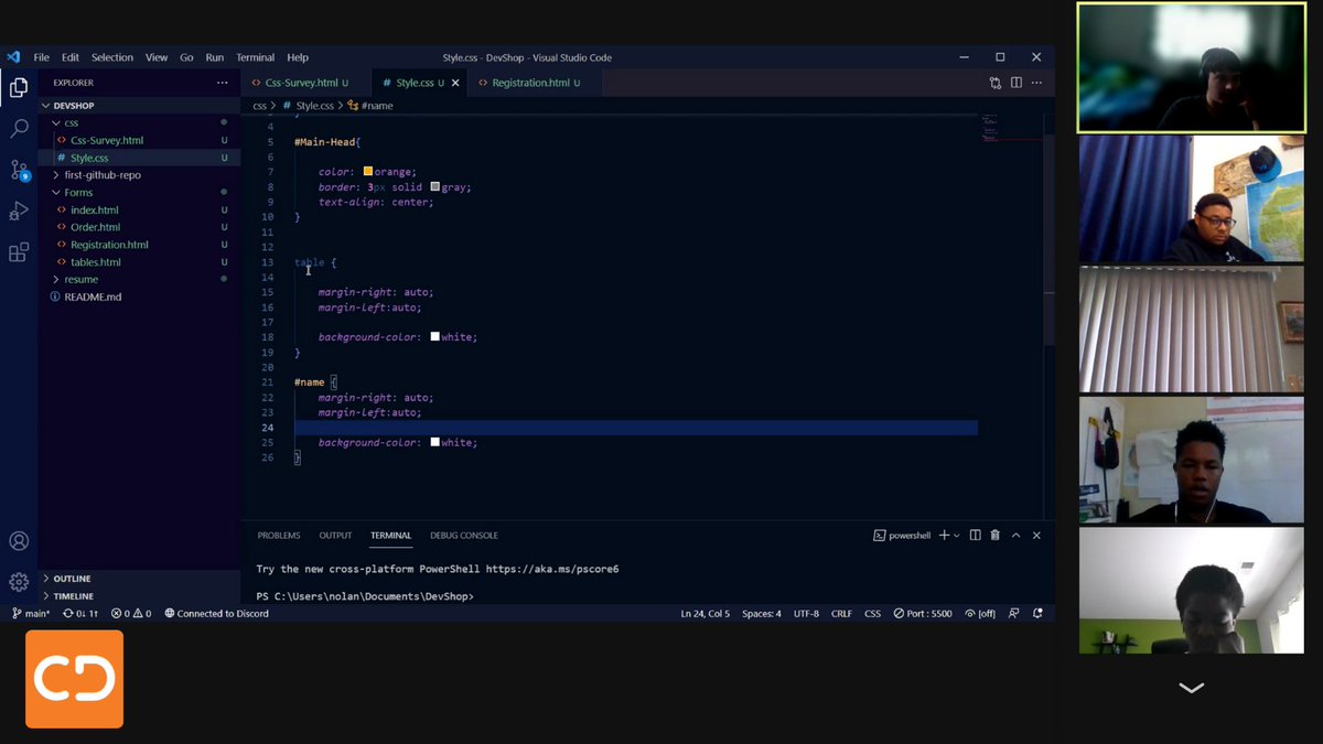CodeDifferently's tweet image. Last week in our Front End DevShop, our interns are learning about CSS (Cascade Style Sheet). They were tasked to recreate a form using HTML & CSS to recreate the instructor's example.
#codingforkids #wilmington #delaware #coding #technology