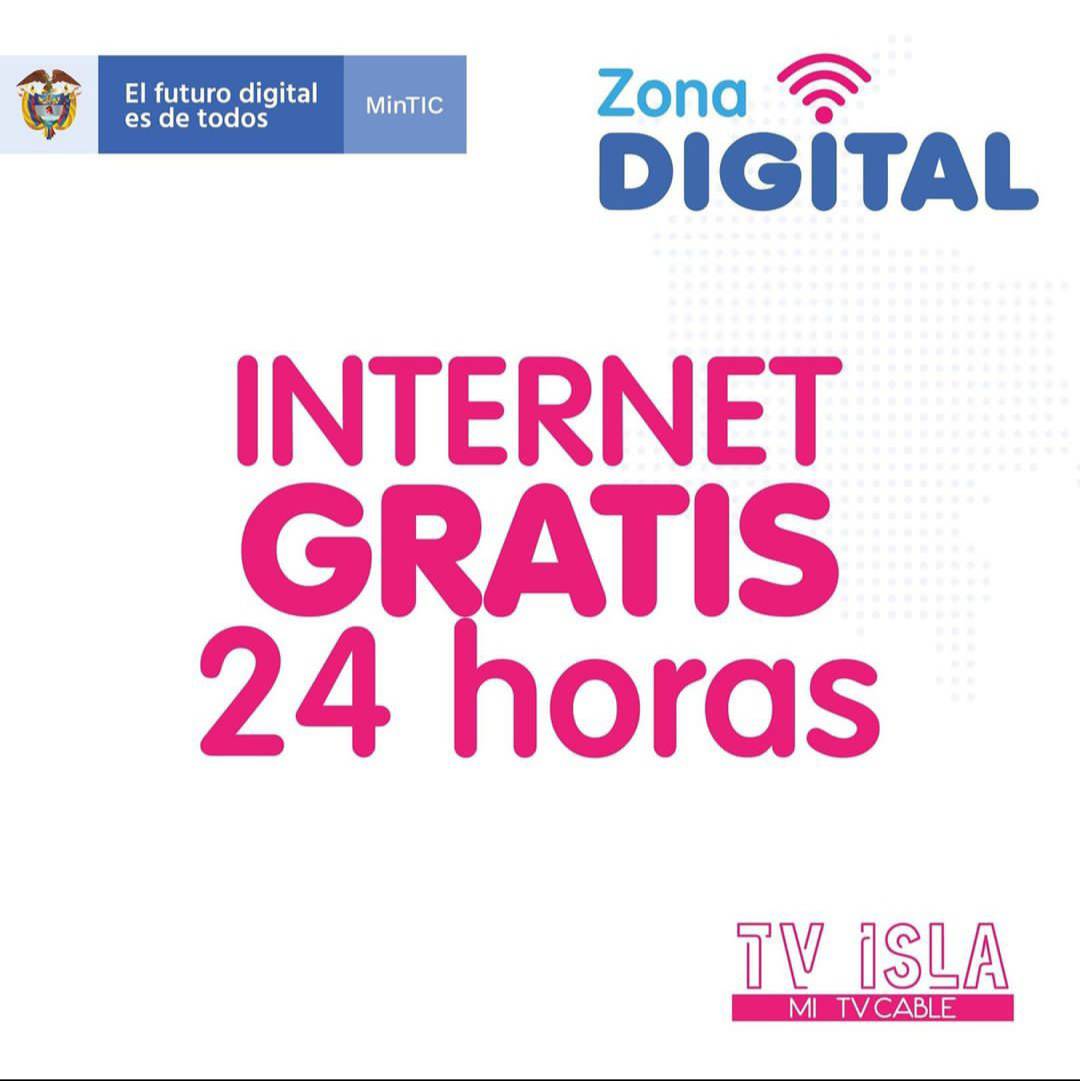 tvislasai's tweet photo. 🗣 ¡INTERNET GRATIS! 
Identifica tu #Zonadigital más cercana, sigue los pasos y navega durante 24 horas completamente GRATIS ✅ últimos días.
.
.
.
#TvIsla #MiTvCable
.
.
Condiciones válidas hasta el 31 de julio de 2021. https://t.co/fb0l5iJifW