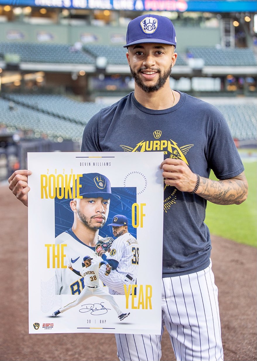 Milwaukee Brewers on X: TOMORROW: The first 10,000 ticketed fans get this  Rookie of the Year Devin Williams poster! Get to the park early to get  yours! 🎟:   / X