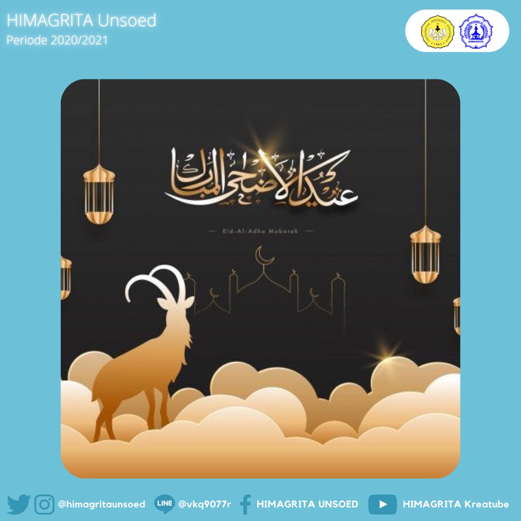 [ HARI RAYA IDUL ADHA ]
.
Kami segenap keluarga HIMAGRITA mengucapkan Selamat Hari Raya Idul Adha 1442 Hijriah ✨
.
HIMAGRITA, Punya Kita
HIMAGRITA, Jaya!!