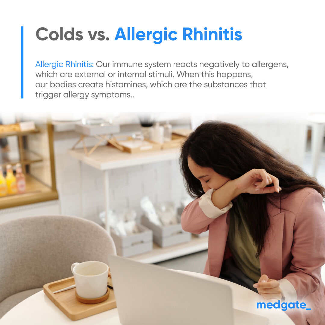 MedgatePH's tweet image. Despite the fact that colds and allergic rhinitis overlap similar symptoms, they are two very different diseases. Learn more about the difference: medgate.ph/media/media   ​

#Medgate #CallDoc #Telemedicine