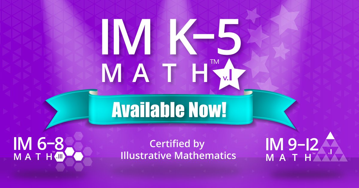 Have you heard? IM K–5 Math is available for the 2021-22 school year. IM K–5 Math, which is problem-based and built on a coherent lesson progression, is designed to help teachers use student thinking to drive instruction. Find out more ow.ly/Xltg50Fyxh0