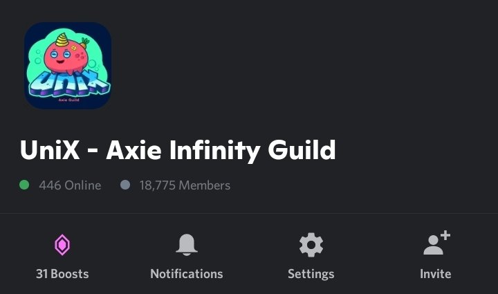unixcorpgg's tweet photo. Amazing 2 days !!! #AxieInfinity @Jihoz_Axie 
Server issue cant stop us.

48h almost 20k

31 Server boost

https://t.co/J7C2UCMADK
Unix Gaming is now public on discord
#48h #Axie #axiecommunity #AxieScholarship https://t.co/L66zoAJrxS