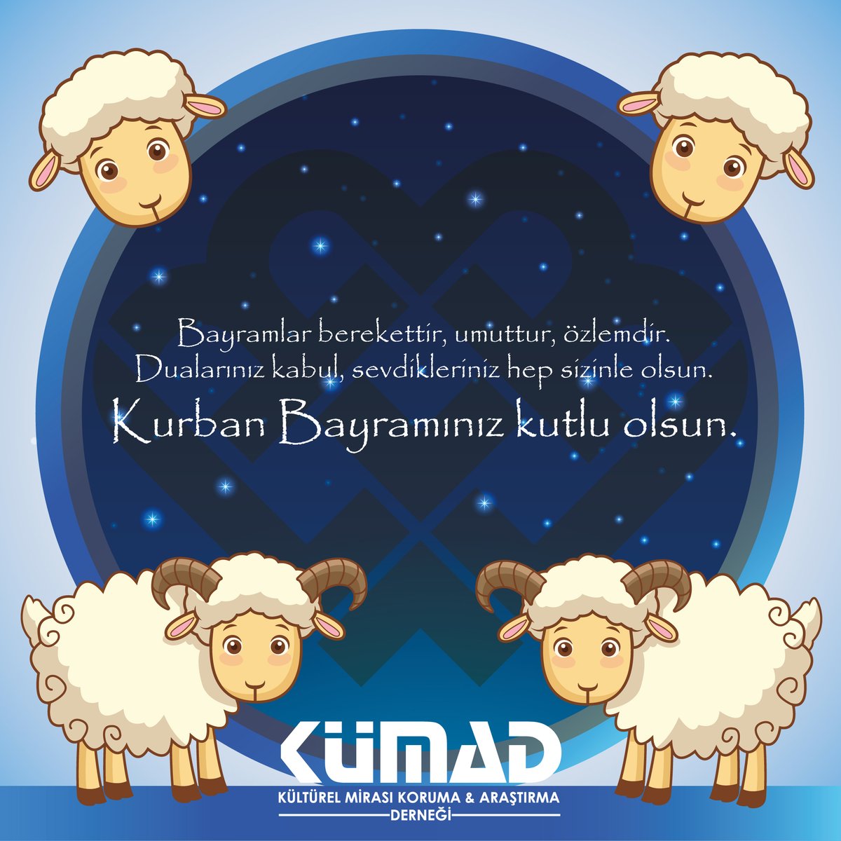 Kurban Bayramınız kutlu olsun. Sağlıklı, mutlu bayramlar dileriz.