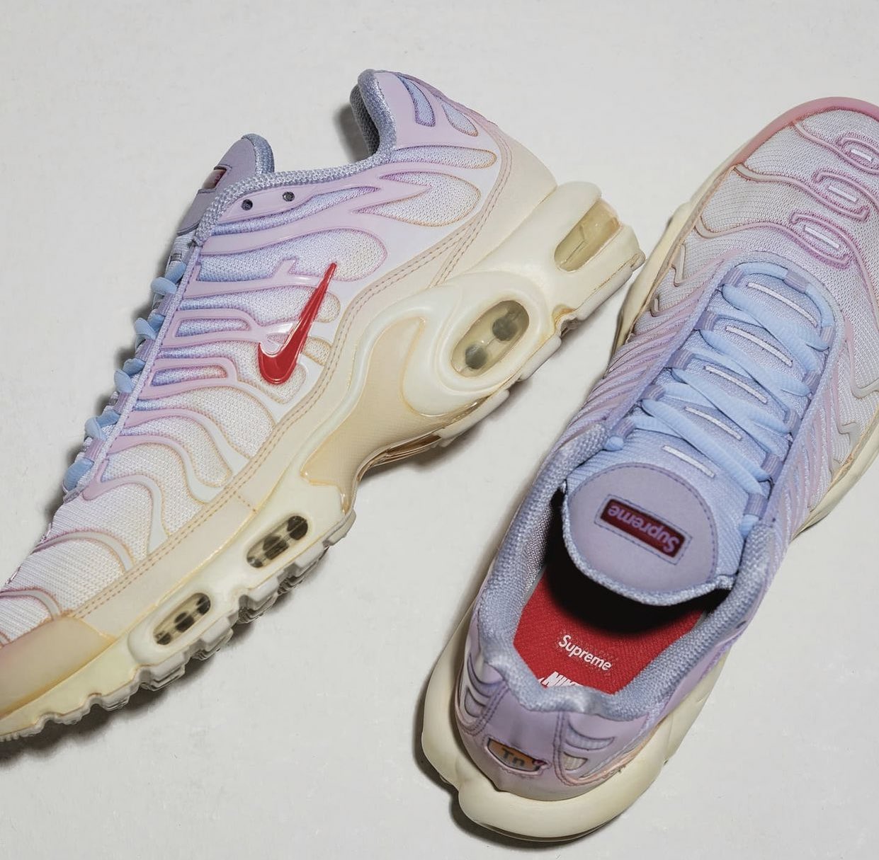 Nice Kicks on X: Custom 1 of 1 “Dusk” dyed Supreme x Nike Air Max