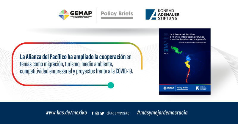 kasmexiko's tweet photo. 👉Te compartimos el 1er Policy Brief 📘"La Alianza del Pacífico a 10 años, editado por la #KASMéxico y el #GEMAP. Integración profunda e institucionalización sui generis".
💻Los invitamos a leerlo y descargarlo: https://t.co/KSd1E7BfK8
#KASMéxico 🇩🇪🤝🇲🇽 #AlianzaDelPacífico https://t.co/8GpiGLC7tk