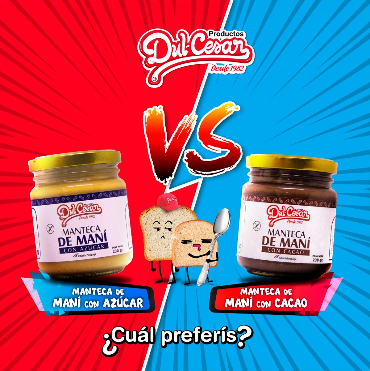 DulCesarPy's tweet photo. Para los amantes de la manteca de maní. 🥜😋

¿La prefieren con azúcar o con cacao?🤔

Contanos en los comentarios. 🥰

#DulcesMomentos #DulCesar #Cacao #Azucar #MantecaDeMani https://t.co/WAHEVHbHiP