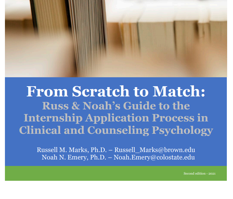 Its that time of year again where students in clinical and counseling psychology begin the internship application process. There are a lot of moving parts. <a href="/Russ_Marks/">Russ Marks, Ph.D.</a> &amp; I made a handbook full of tips, tricks, and worksheets to help. Its free⬇️Please share psychlabs.colostate.edu/emery/resource…