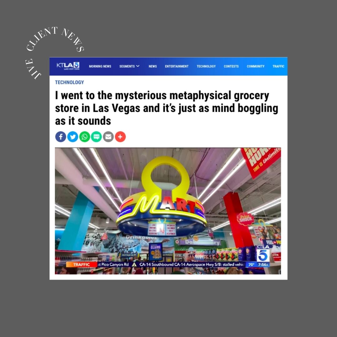 jiveprdigital's tweet image. Big thanks to @KTLA and Rich DeMuro for visiting #JiveClient Meow Wolf’s latest installation, @omegamartUSA, in Las Vegas! 💛 

Check out the segment and learn more about KTLA’s visit here: bit.ly/3iqZvx9