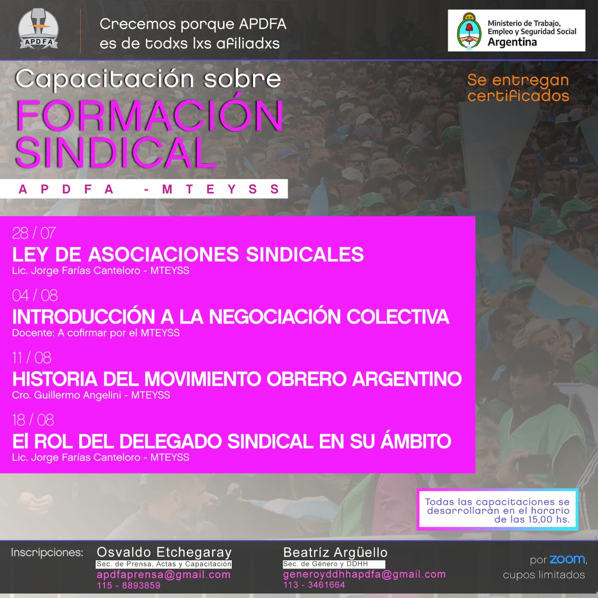 apdfanacional's tweet photo. Capacitación y Formación Sindical: https://t.co/l3QaRD0lD5