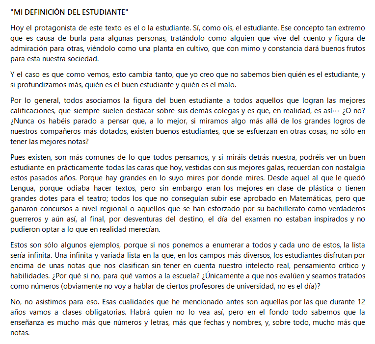 KarManiatic's tweet photo. Dejo por aquí el texto que escribí para mi graduación de 2ºBach, por si puede interesarle a alguien. Gracias al que lo lea https://t.co/kfRRwmHteF