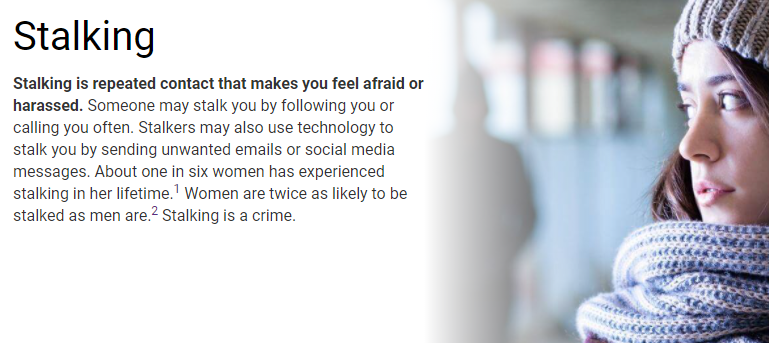 PWCPolice's tweet photo. What to do if you are being cyberstalked. Information from #OASH https://t.co/LXCYgC37TL
#SexualAssaultAwareness https://t.co/wEmaTumjc6