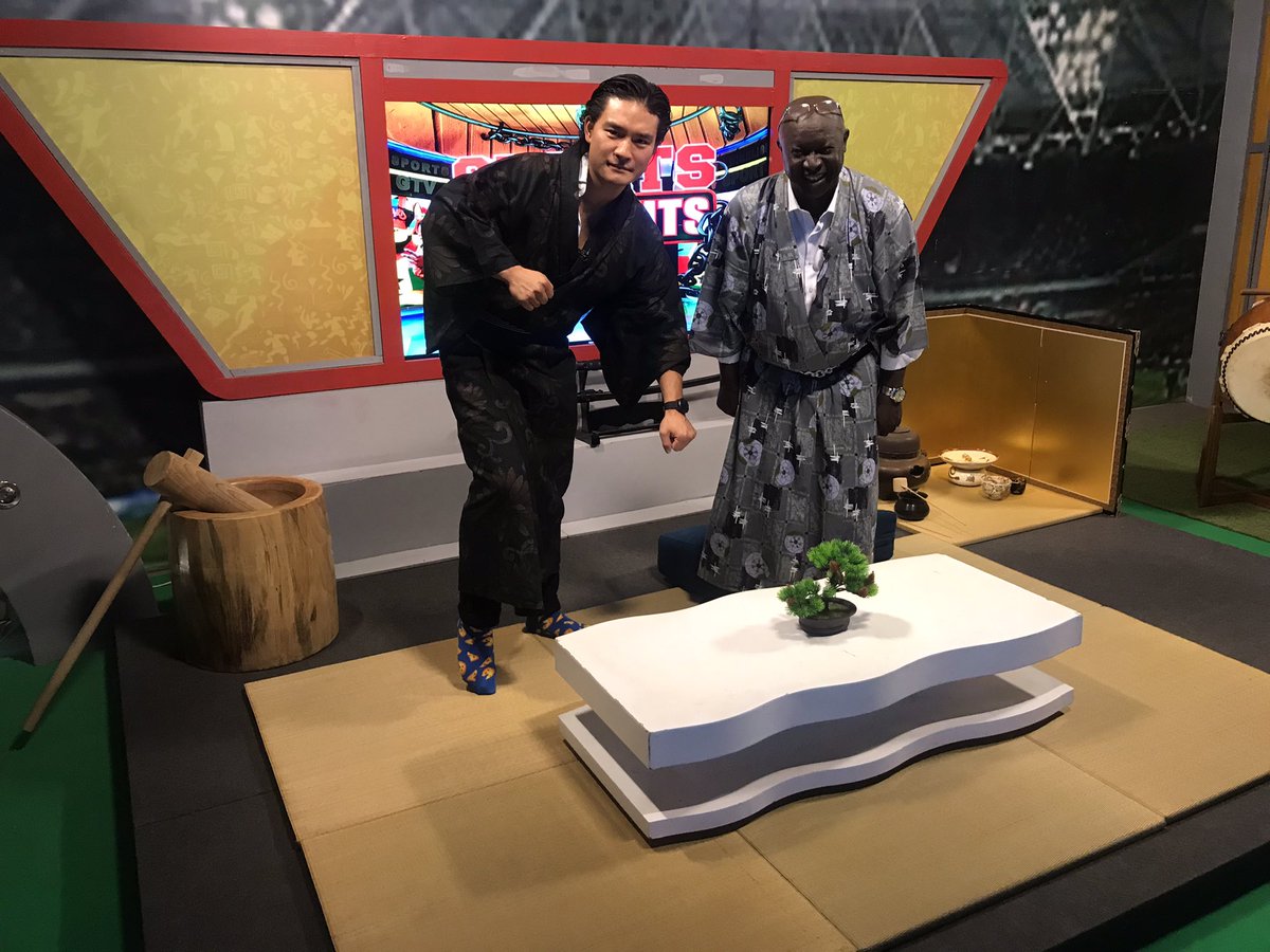 mygtvsports's tweet photo. Kwabena Yeboah crowns the first day of our Japanese week! Speaking to Doga Makimura, a Japanese Businessman on Tokyo Olympics. It’s our special build up to Tokyo 2020. #GTVSports #japaneseweek #TokyoOlympics2021 https://t.co/ZzbJxC27kH
