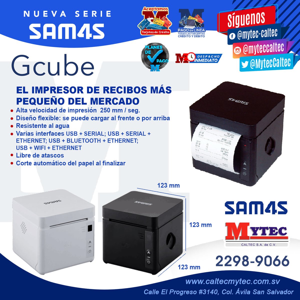 MytecCaltec's tweet photo. Click a WhatsApp Business
👉 📲https://t.co/dF7LgeWFnE
🚨🗣⚡️ ¡Gcube series! EL IMPRESOR DE RECIBOS MAS PEQUEÑO DEL MERCADO 💪📝Compacto incorpora características fáciles de usar, tecnología anti-atascos, superficie resistente al agua y carga rápida de papel.🚨⚡️ #sam4s #Mytec https://t.co/bk8dqjgqhw