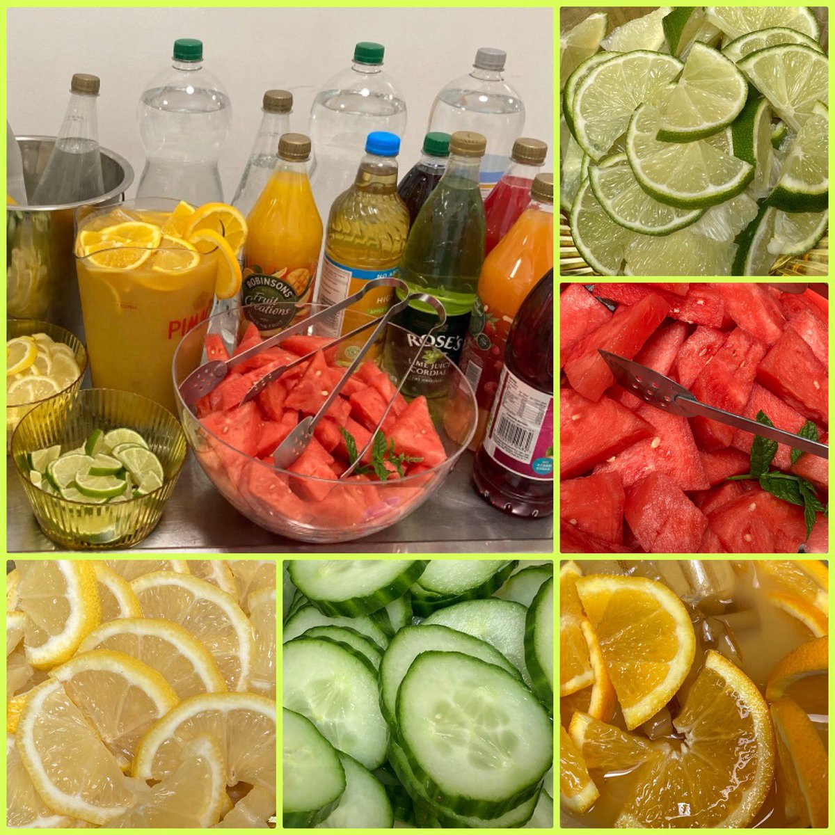 The smell &amp; taste of: fresh mint, lemons, limes, cucumber, oranges and melon added to - or accompanying ice cold drinks is the perfect multi-sensory social distanced activity for Meadow ward <a href="/HWHCT_NHS/">Herefordshire and Worcestershire Health & Care NHS</a> with the weather we’ve had today!  #OccupationalTherapy <a href="/RCOT_OP/">RCOT Older People</a> <a href="/RCOT_MH/">RCOT Mental Health</a>