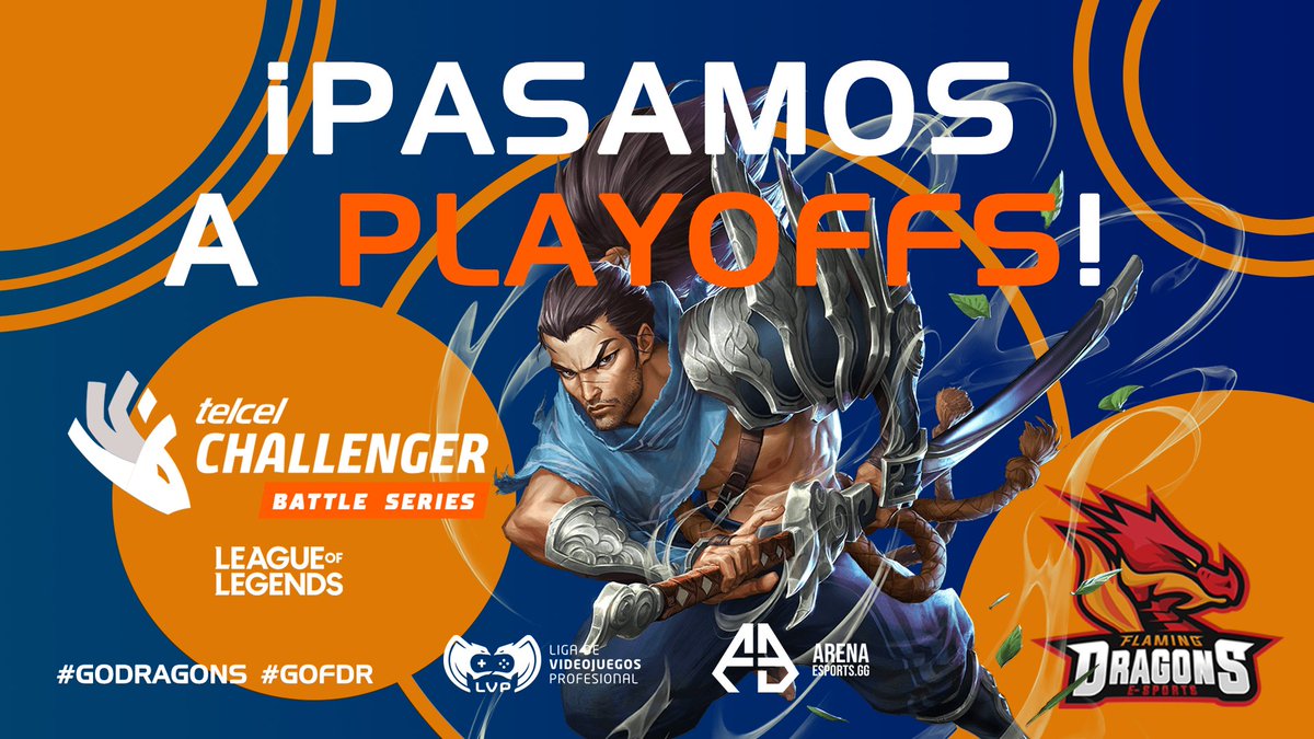 TomoGGMX's tweet photo. 🔥 PASAMOS A PLAYOFFS EN EL TELCEL CHALLENGER BATTLE SERIES 🔥
Estamos entusiasmados por enfrentarnos a los equipos más fuertes en playoffs ¡gracias a todos por su apoyo!🐉🔥
#GoFDR #godragons #lvp #arenaesportsgg #telcelchallengerbattleseries #leagueoflegends https://t.co/QoXpEI3QgT