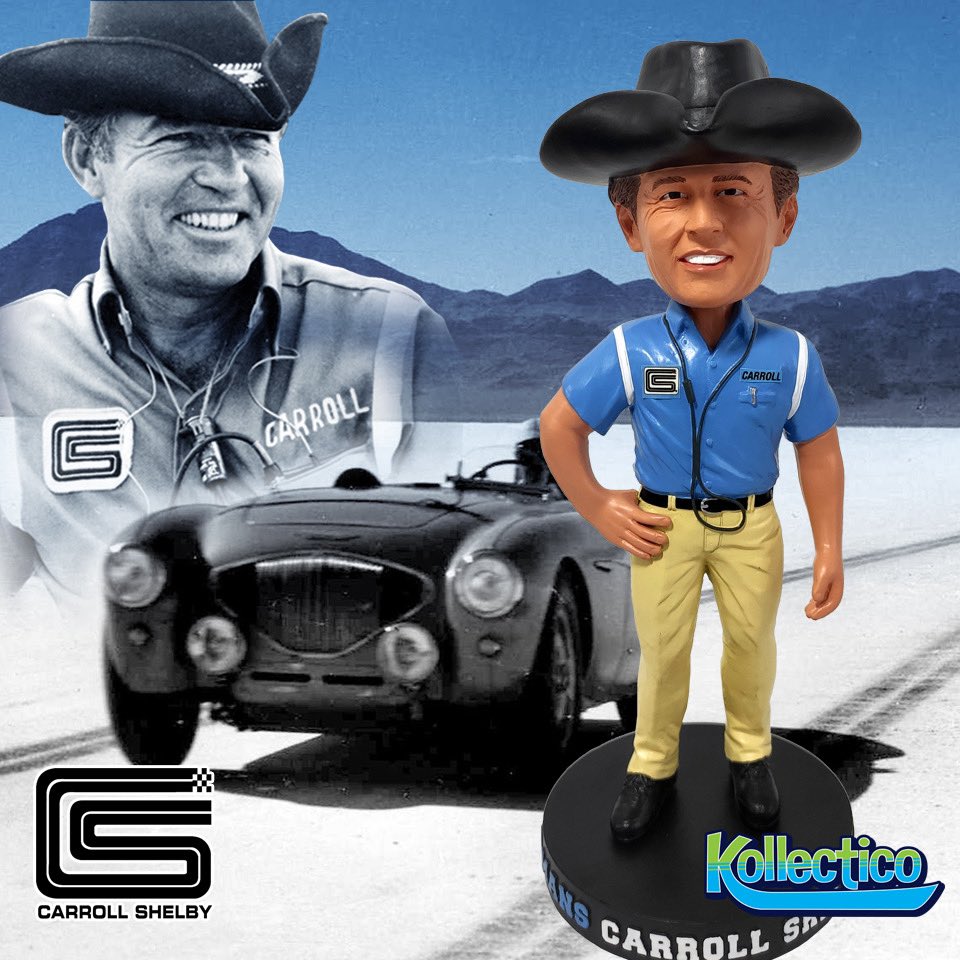 BobbleheadBoss's tweet photo. Limited Edition Carroll Shelby Bobbleheads. Only 1,969 made worldwide, each individually numbered. Pre-order now at https://t.co/gLJA6J9VEP https://t.co/Cn0wNQhRzB